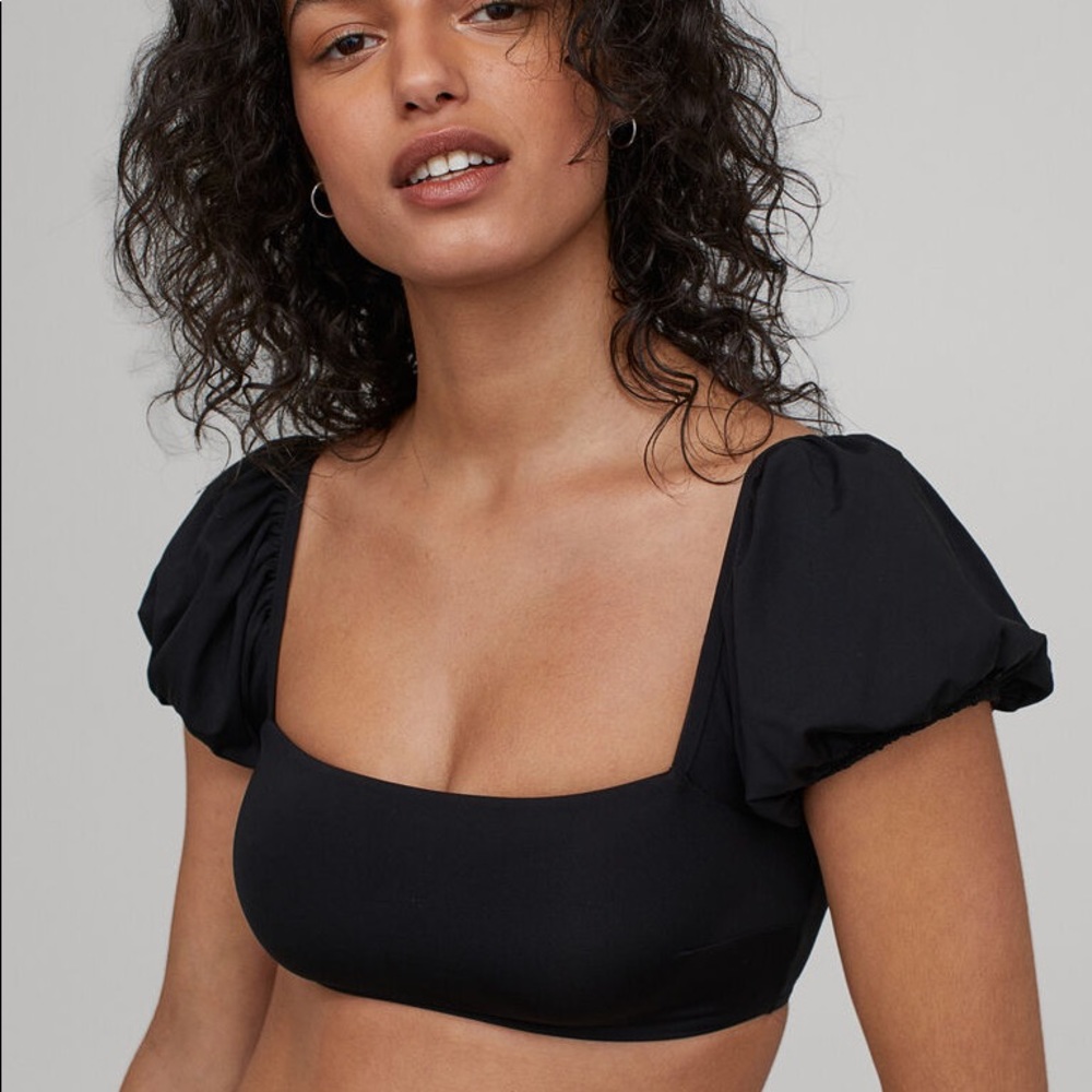 H&M Puff-Sleeved Bikini Top